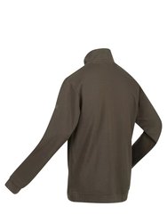 Mens Felton Sustainable Full Zip Fleece Jacket - Dark Khaki