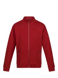 Mens Felton Sustainable Full Zip Fleece Jacket - Syrah Red