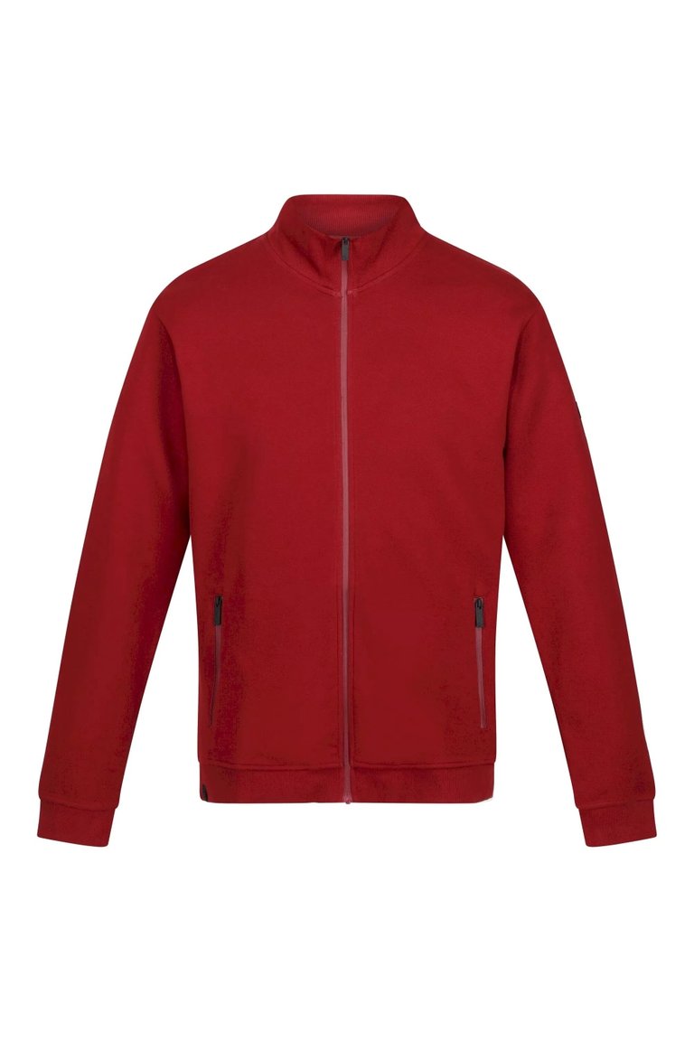 Mens Felton Sustainable Full Zip Fleece Jacket - Syrah Red