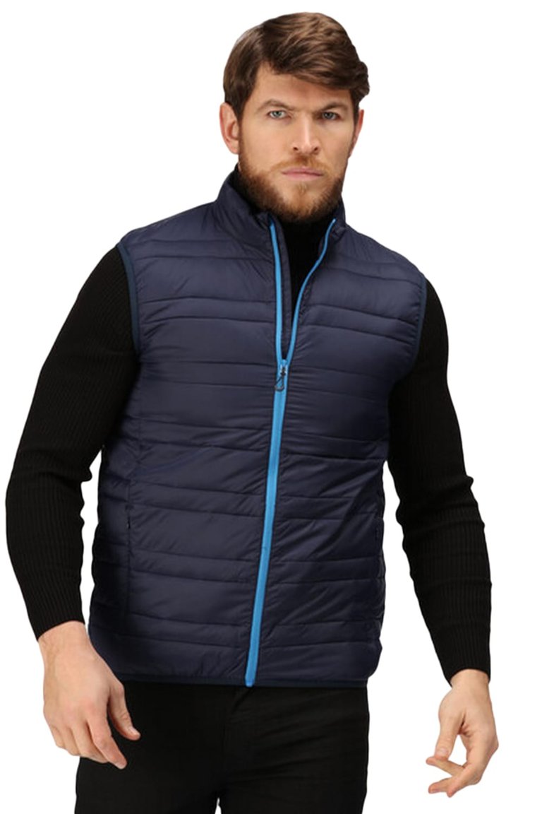 Mens Fire Down Padded Bodywarmer - Navy/French Blue - Navy/French Blue