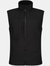 Mens Flux Softshell Bodywarmer/ Water Repellent Sleeveless Jacket - All Black