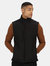 Mens Flux Softshell Bodywarmer/ Water Repellent Sleeveless Jacket - All Black