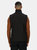 Mens Flux Softshell Bodywarmer/ Water Repellent Sleeveless Jacket - All Black