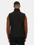 Mens Flux Softshell Bodywarmer/ Water Repellent Sleeveless Jacket - All Black