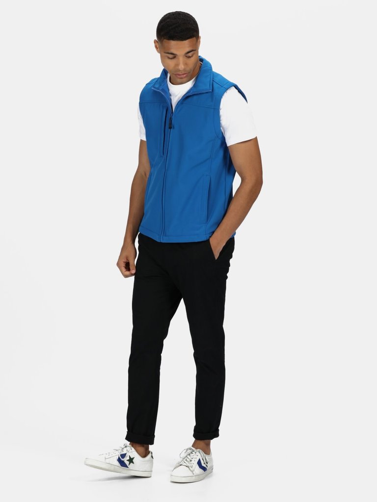 Mens Flux Softshell Bodywarmer / Water Repellent Sleeveless Jacket - Oxford Blue - Oxford Blue