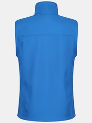 Mens Flux Softshell Bodywarmer / Water Repellent Sleeveless Jacket - Oxford Blue