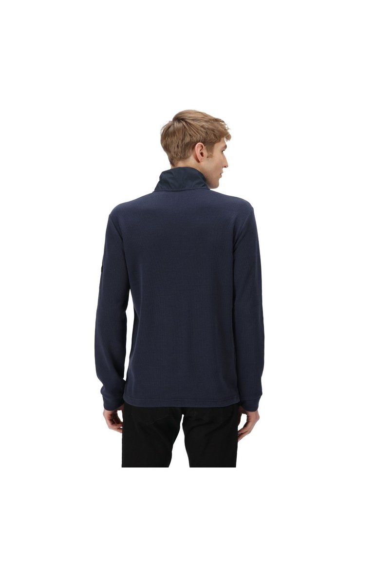 Mens Galino Button Detail Sweatshirt - Navy