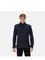 Mens Galino Button Detail Sweatshirt - Navy - Navy