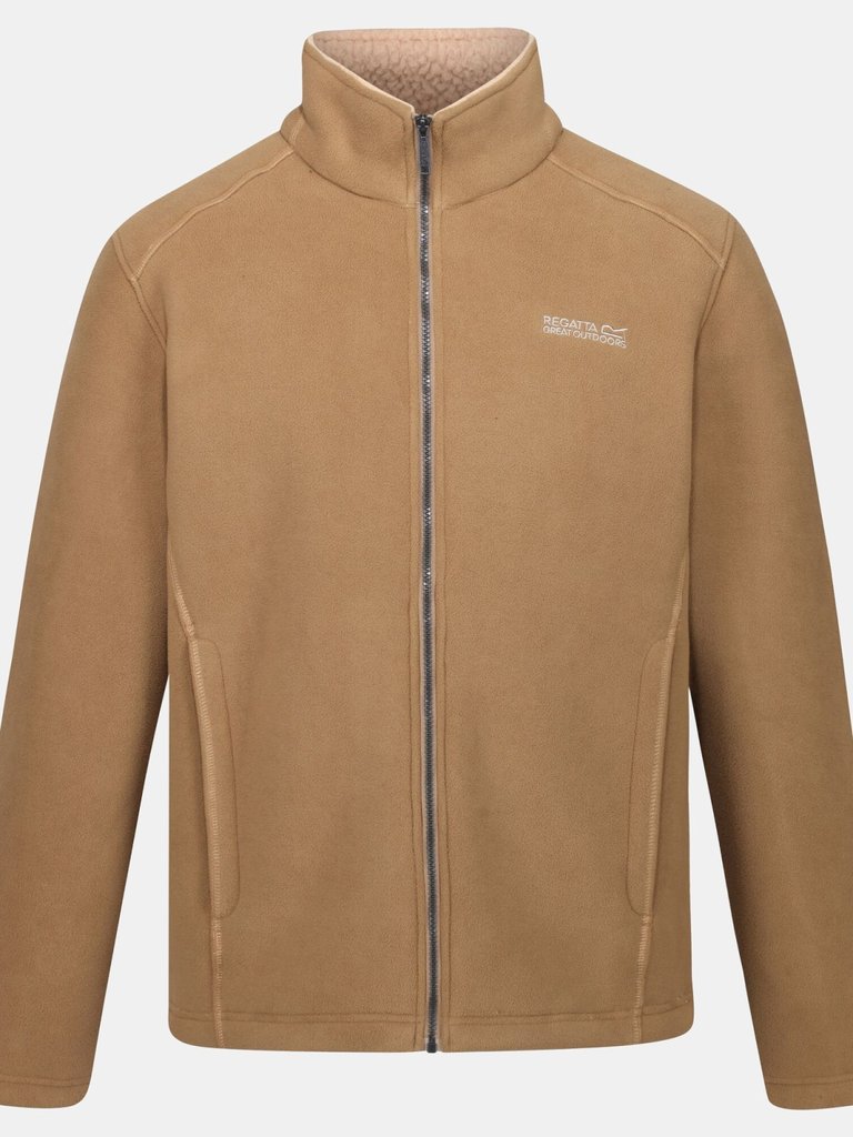 Mens Garrian Full Zip Jacket - Dark Camel/Oat Brown - Dark Camel/Oat Brown