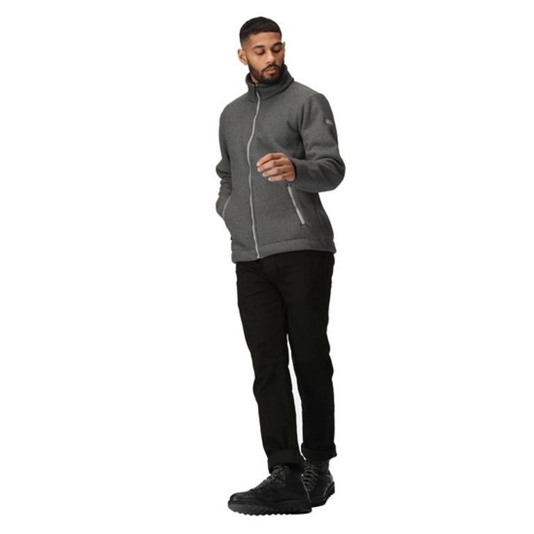 Mens Garrian II Full Zip Fleece Jacket - Storm Grey/Black - Storm Grey/Black