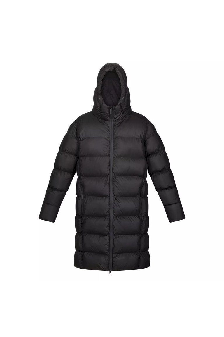 Men's Hallin Long Length Padded Jacket - Black - Black