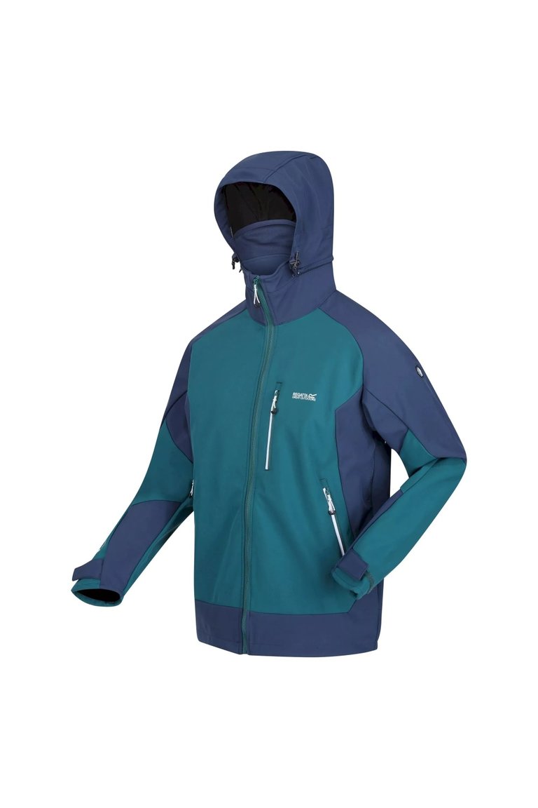 Mens Hewitts VII Soft Shell Jacket - Pacific Green/Admiral Blue