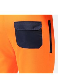 Mens Hi-Vis Bottoms - Orange/Navy