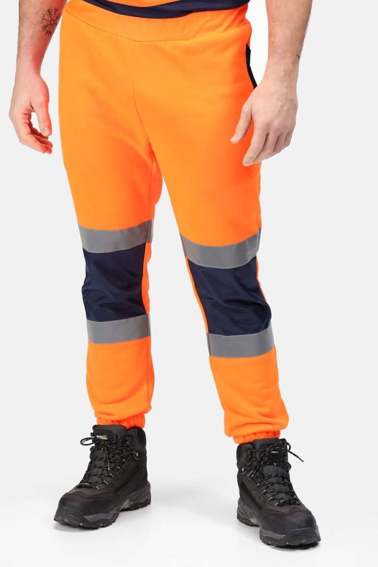 Mens Hi-Vis Bottoms - Orange/Navy - Orange/Navy