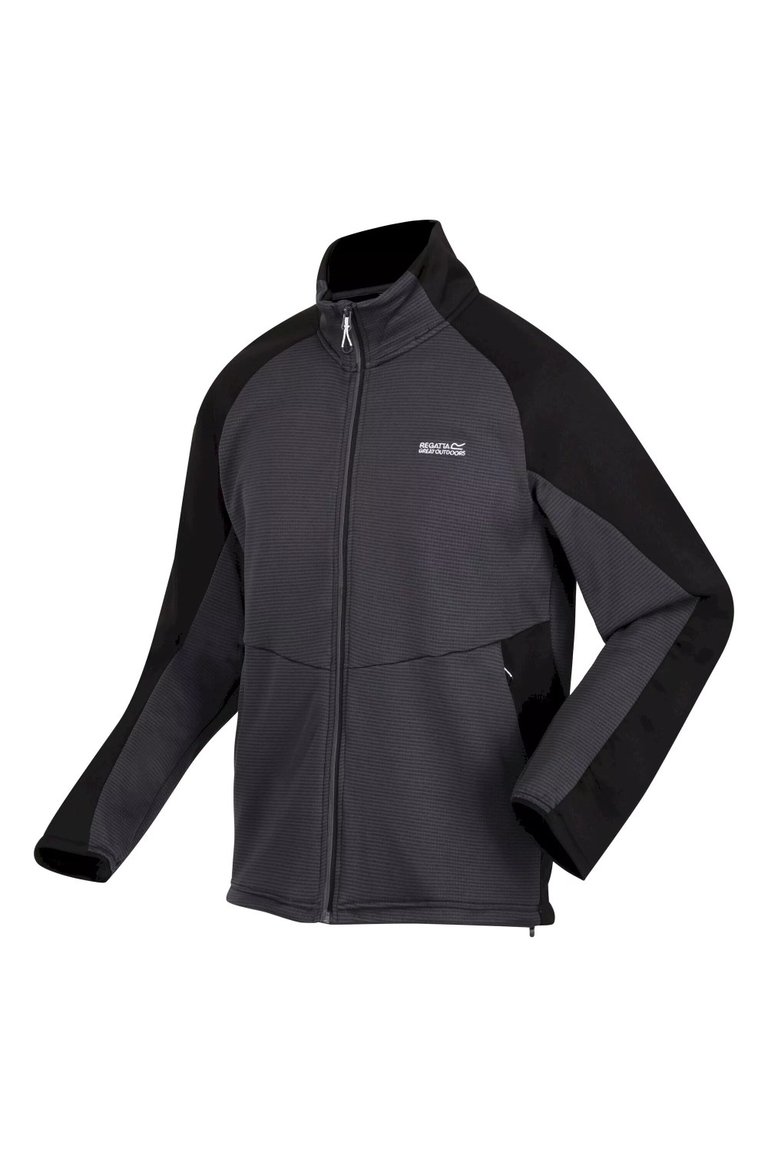 Mens Highton III Full Zip Fleece Jacket - Dark Grey/Black - Dark Grey/Black