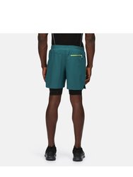 Men's Hilston 2 in 1 Shorts - Pacific Green