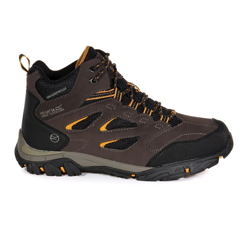 Mens Holcombe IEP Mid Hiking Boots - Peat/Inca Gold