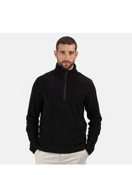 Mens Honestly Made Recycled Half Zip Fleece - Black