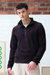 Mens Honestly Made Recycled Half Zip Fleece - Black