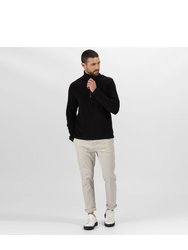 Mens Honestly Made Recycled Half Zip Fleece - Black - Black