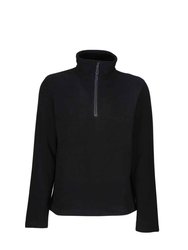 Mens Honestly Made Recycled Half Zip Fleece - Black