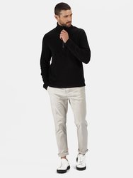 Mens Honestly Made Recycled Half Zip Fleece - Black