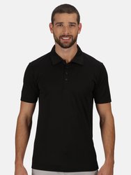 Mens Honestly Made Recycled Polo Shirt - Black - Black