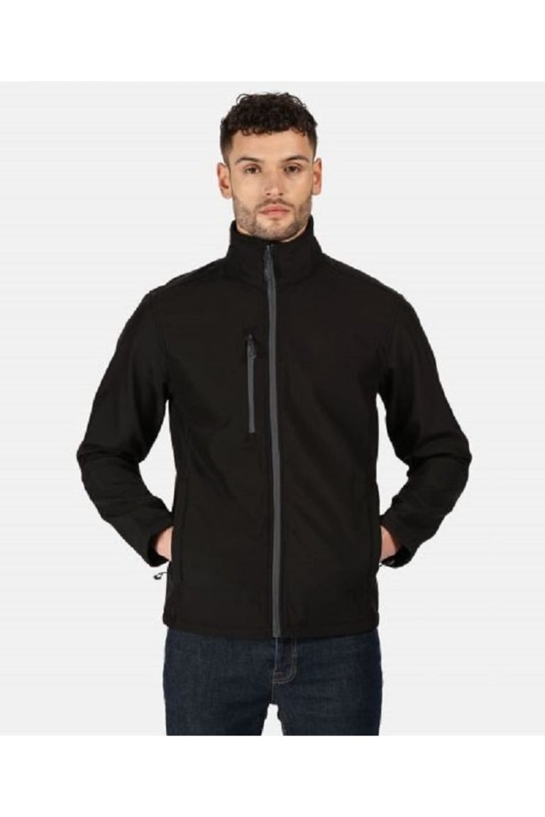 Mens Honesty Made Recycled Softshell Jacket - Black - Black