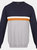 Mens Kaelen Colour Block Knitted Sweater - Navy/Storm Grey