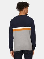Mens Kaelen Colour Block Knitted Sweater