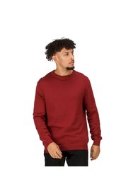 Mens Kaelen Jersey Knitted Sweater - Syrah Red - Syrah Red