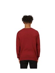 Mens Kaelen Jersey Knitted Sweater - Syrah Red