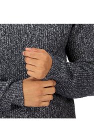 Mens Kaison Marl Knitted Half Zip Sweater