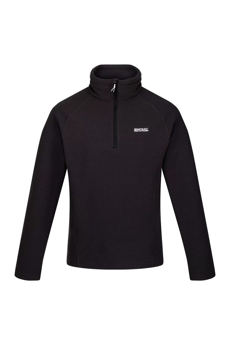 Mens Kenger Half Zip Honeycomb Fleece - Black - Black