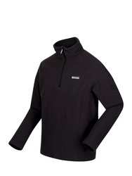 Mens Kenger Half Zip Honeycomb Fleece - Black