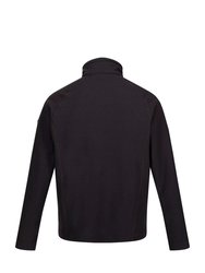 Mens Kenger Half Zip Honeycomb Fleece - Black