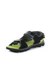 Mens Kota Drift Open Toe Sandals - Black/Bright Kiwi