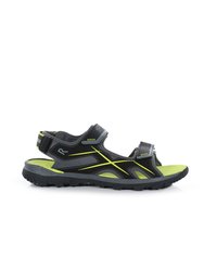 Mens Kota Drift Open Toe Sandals - Black/Bright Kiwi - Black/Bright Kiwi