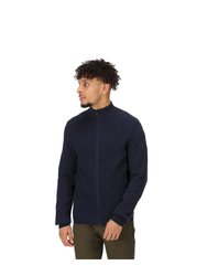 Mens Kylo Knitted Full Zip Fleece Jacket - Navy