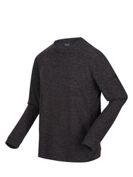 Mens Leith Lightweight Sweatshirt - Dark Grey Marl