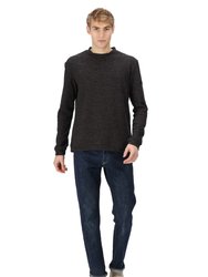 Mens Leith Lightweight Sweatshirt - Dark Grey Marl - Dark Grey Marl