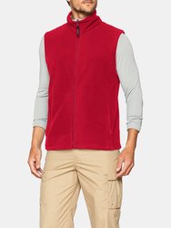 Mens Micro Fleece Bodywarmer/Gilet - Classic Red - Classic Red