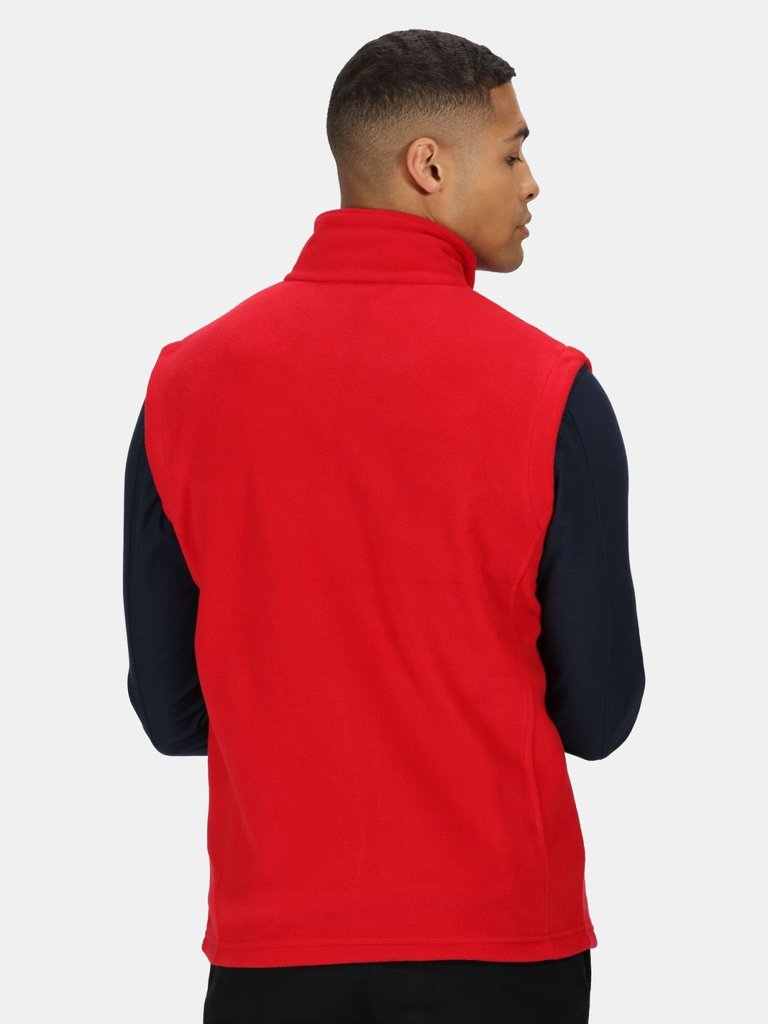 Mens Micro Fleece Bodywarmer / Gilet Vest - Classic Red