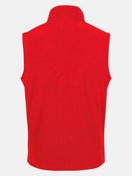 Mens Micro Fleece Bodywarmer / Gilet Vest - Classic Red