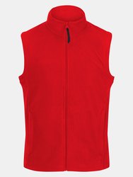 Mens Micro Fleece Bodywarmer / Gilet Vest - Classic Red