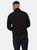 Mens Micro Zip Neck Fleece Top - Black