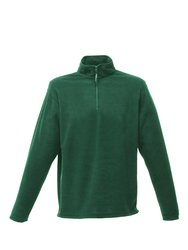 Mens Micro Zip Neck Fleece Top - Bottle Green