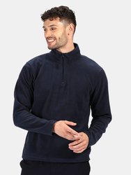 Mens Micro Zip Neck Fleece Top - Dark Navy