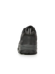 Mens Mudstone Nubuck Safety Trainers Boot - Black/Granite