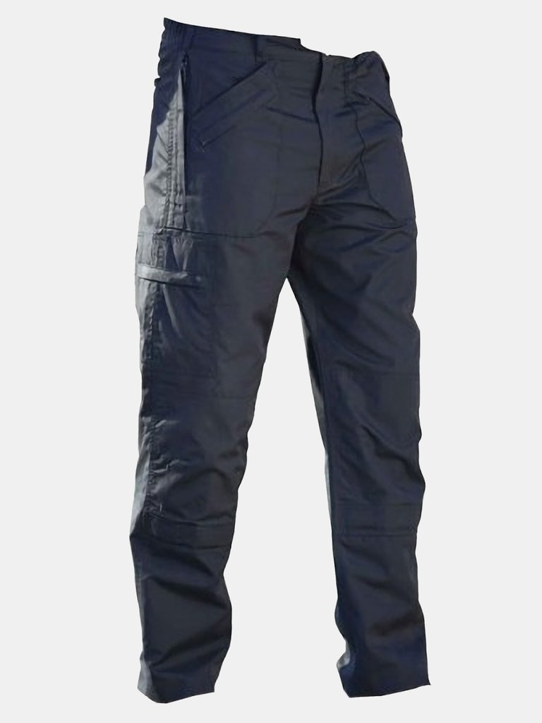 Mens New Lined Action Pants Long - Navy Blue